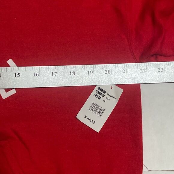 NWT XFL UFL Washington Defenders Logo Red Pullover Hoodie Men’s Size Medium - Picture 7 of 8